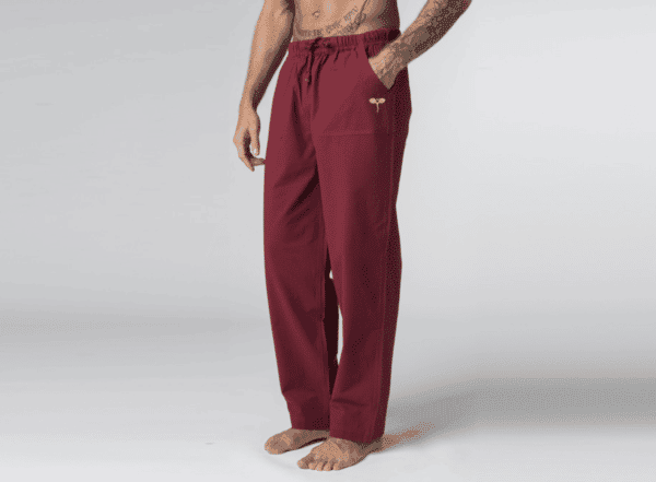 Pantalon-Yoga-Bordeaux