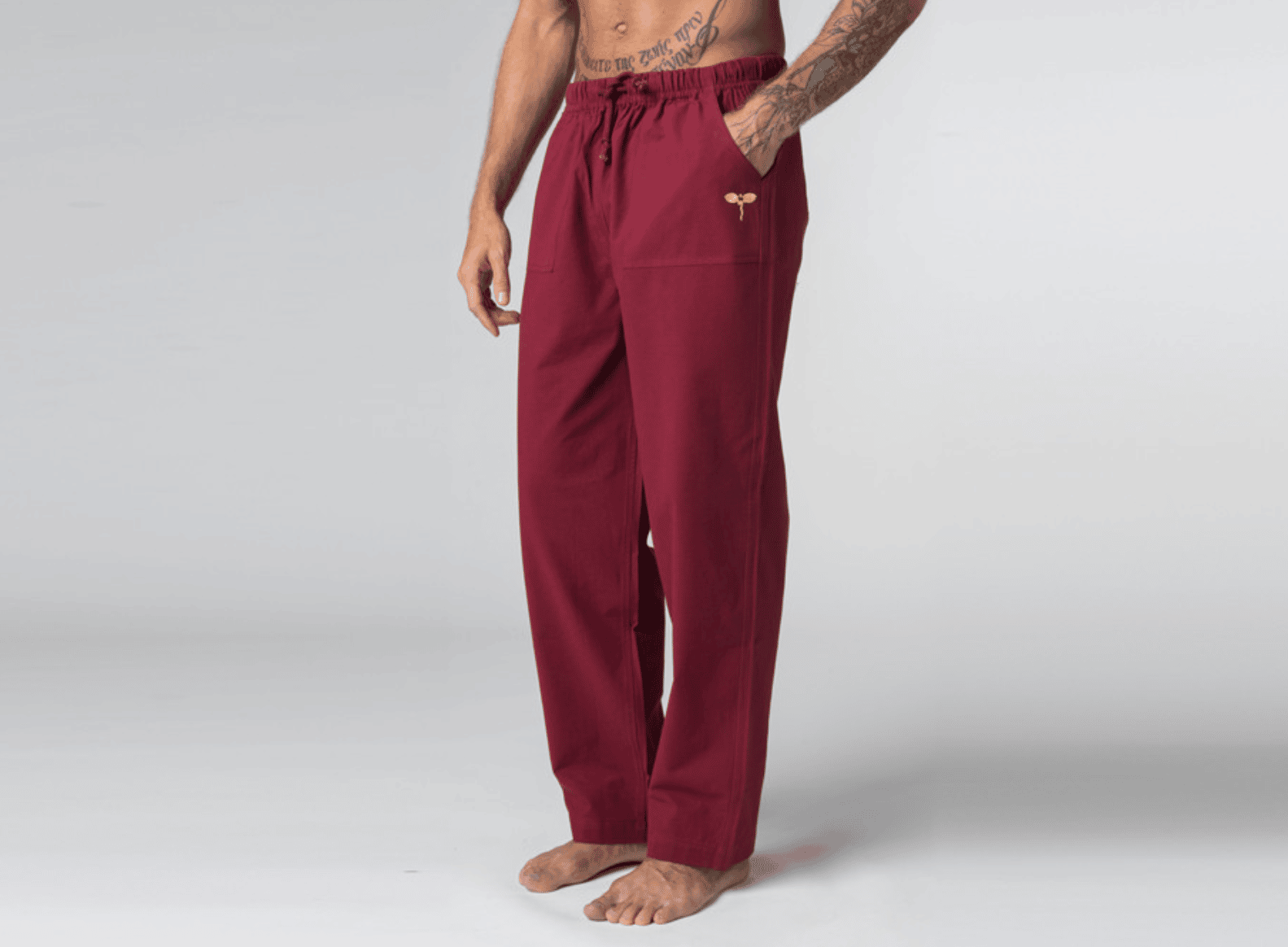Pantalon Yoga Homme Bordeaux