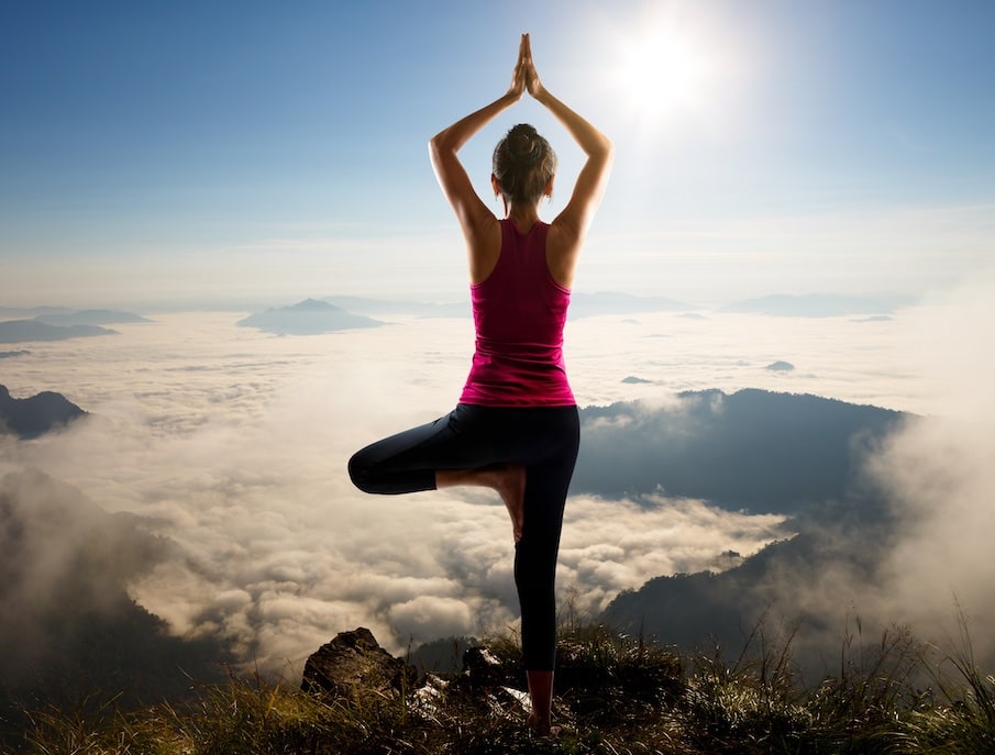 Posture de l'arbre hatha yoga
